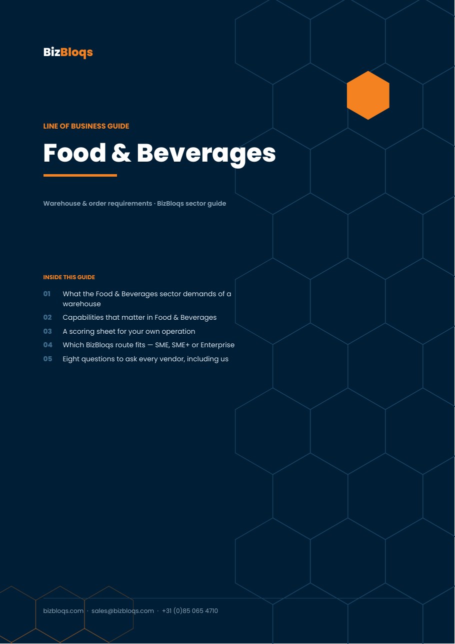 Alimentation & Boissons — Exigences Entrepôt & Commandes
